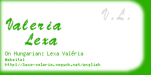 valeria lexa business card
